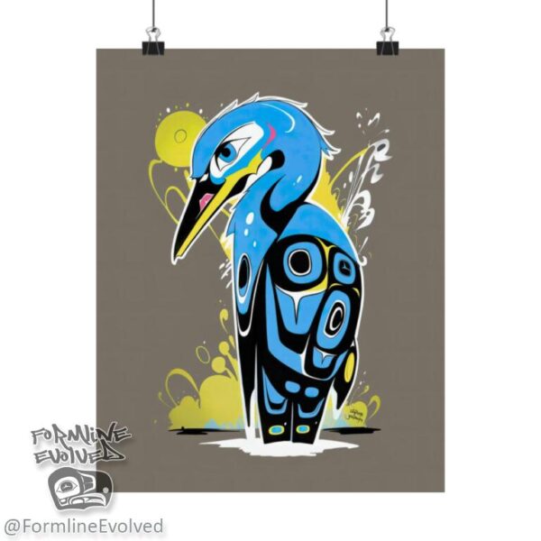 Great Blue Heron Graffiti print