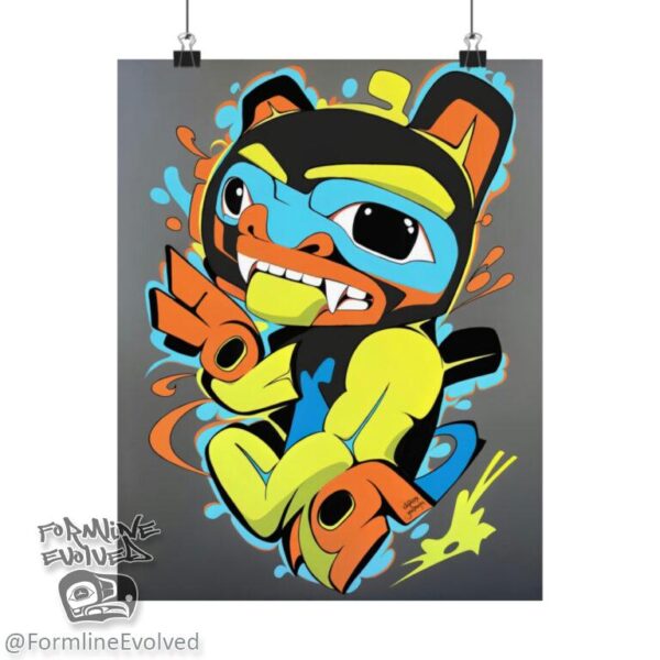 Bear Graffiti colorful print