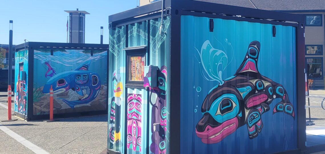 photo of murals on the popups in seattle